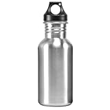 Together Bottle Eco-friendly Wide Mouth 17 Oz, 500 Ml Stainless Steel Water Bottle - BPA Free, Brushed Metal Silver
