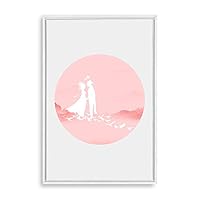 Framed Canvas Wall Art Circular Pattern Canvas Prints Home Artwork Decoration for Living Room,Bedroom - 16x24 inches