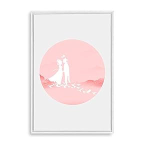 Framed Canvas Wall Art Circular Pattern Canvas Prints Home Artwork Decoration for Living Room,Bedroom - 16x24 inches