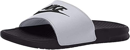 Nike Men's Benassi Just Do it Athletic Sandal White/Black 10 M US