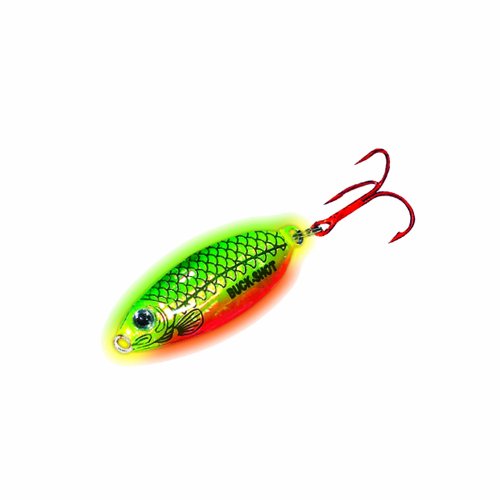Northland Buck Shot Rattle Spoon (1/8-Ounce, Glow Firetiger)
