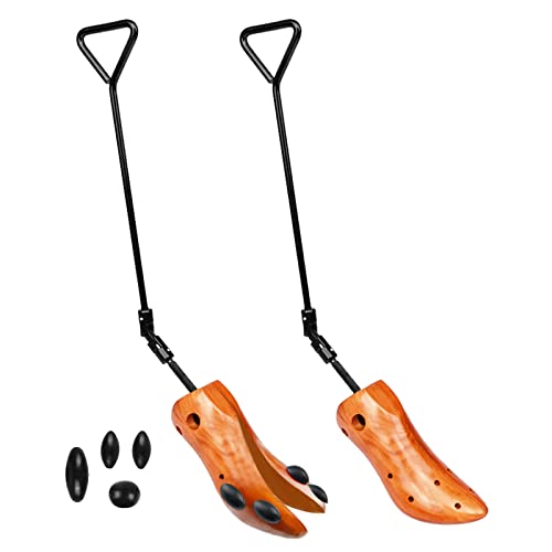 Shoe Stretchers for Women Men, Adjustable Natural Pine Shoe Tree