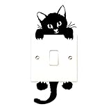 Franterd Cat,Wall Stickers, Light Switch Decor Decals, Art Mural Baby Nursery Room