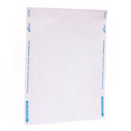 JetBands DIY Inkjet Printable Tyvek Wristbands - 100 Count | Pricepulse