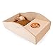andwe Large Hamster Sand Bath Box Wooden Bathroom for Hamsters Mice Lemmings Gerbils and Others Critters