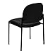 Flash Furniture Tania Comfort Vinyl Upholstered Stackable Side Reception Chair with Padded Seat, Modern Stackable Chair for Living Room/Office, Black