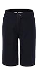 Bienzoe Little Boy's School Uniforms Flat Front Twill Bermuda Shorts