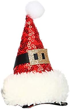 Children Christmas Hat Hair Clips Hair Decorations, Christmas Xmas Hat Accessories Ornaments Role Playing Holiday Hat Fit for Party, Home, Outdoor