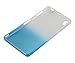 Xcessor Transition Color Flexible TPU Case for Sony Xperia Z3. with Gradient Silk Thread Texture.Transparent/Light Blue
