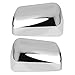 Super Duty Top Half Triple Chrome Plated Mirror Cover Cap for 2008-2016 Ford F250 F350 F450 (2Pcs)