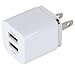 Wall Charger, 15W Universal Dual Port 2.1A & 1A Rapid Portable USB Travel Wall Adapter for iPhone 7 6S Plus, 5S, iPad Pro, Galaxy S8, S7, S6 Edge Plus, S5, Nexus, HTC, Android GoPro & More (3 Pack)