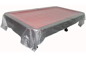 Pool Table Billiard Dust Cover - Fits 7/8/9 ft. Table (Transparent)