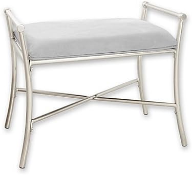 Harlow Vanity Bench in Brushed Nickel 