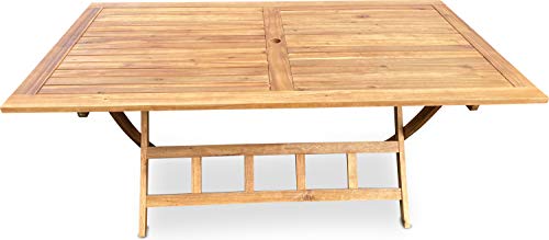 GRASEKAMP Qualität seit 1972 Gartentisch Belmonte 160x90cm Akazie Natur Klapptisch Balkontisch