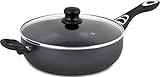 Aluminum Nonstick 11 Inch Jumbo Cooker / Sauté Pan / Deep Frying Pan with Glass Lid - 4.6 Quart - Dishwasher Safe by Utopia Kitchen (Kitchen)