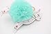 Real Sic Alpaca/Llama Pom Pom Keychain - Faux Fur Fluffy Fuzzy Charm For Women & Girls (Teal)