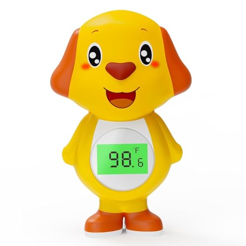 Baby Bath Thermometer Safety, 3 Colours Backlit Digital Warning Water Thermometer, Suitable for Bath Tub Floating Toy (Yellow)