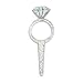 24 Count Bling Diamond Ring Glitter Cupcake Picks Toppers Wedding Bridal Shower Party Supplies primary