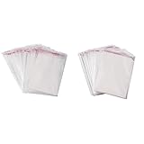 500 Pack Clear Resealable Cello / Cellophane Bags Good for Cookies,Gift Basket,Gift,Bakery,Candies,Dessert (200 Piece 4