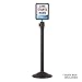 US Weight - U2513 Plastic Stanchion Sign Holder with Plexiglass Covers for USW ChainBoss and Sentry Stanchions