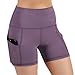 ODODOS High Waist Out Pocket Yoga Short Tummy Control Workout Running Athletic Non See-Through Yoga Shorts,Lavender,X-Largethumb 1