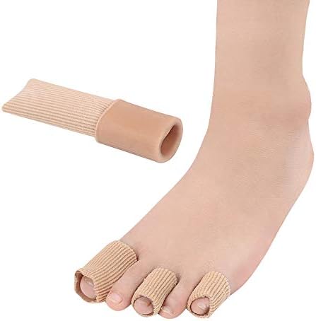SUPPASE Toe Sleeve Tubes High Heel Toe Caps Relief from rubbing Finger Toe Protectors Gel Toes Cushion Made of Elastic Nylon SEBS Silica Relief Toe Pressure hammertoes Corn Callus blisters(2 Pics)