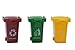 Blomiky 3 Trash Can Toy,Garbage Truck's Trash Cans,Mini Curbside Vehicle Garbage Bin Trashcan for Kids 3 Garbage Mini Cans