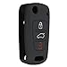 MOKIE Silicone Key Fob Case, Skin Cover Protector for 3bts KIA Sportage Optima Rio Soul Black