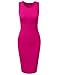 DRESSIS Womens Sleeveless Round Neck Slim Fit Bodycon Tank Midi Dress