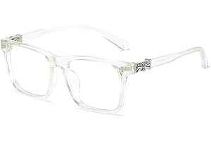 CH Classic Clear Lens Glasses, Eyeglasses for Man Women Thick Square Frame Eyewear