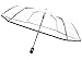 SMARTBULLE Transparent Folding Umbrella - Compact; Sturdy; Windproof; Automatic opening; Diameter=98cm; Umbrella for Men/Women; Colour: BLACK border