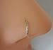 Nose Ring Hoop Seamless Piercing Textured Hammered Cartilage Earring Sterling Silver