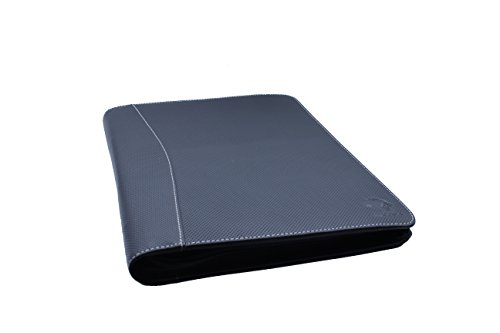 Premium Genuine Leather RFID Blocking Business Portfolio/Organizer with Zipper Black by Lowenherz (14.25 x 10.75 x 1.15, Samsonite Black)