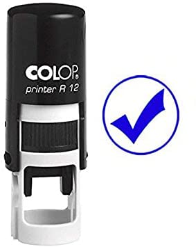 Good Self Inking Mini Rubber Stamp Colop Round Decorative Teachers Stamps 12mm