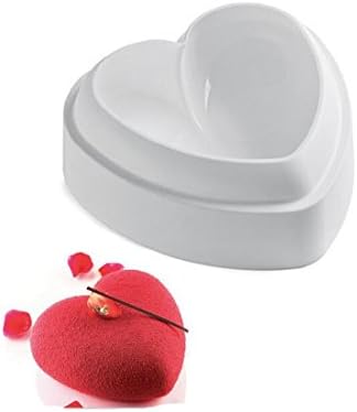 Kitamp 1PCS Valentine Heart Design Fondant Mousse Cake Mold for Brownie Breads Brownie Custard Cake Decoration Tools