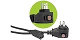 Power All 780070 Commercial Grade 125-volt 6-Feet 14-Gauge Black Cord with Circuit Breaker