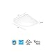 Lithonia Lighting FMLSDL 12 14840 M4 228Yct Dimmable Low-Profile Square Led Light, 120 V, 1400 Lumens, 4000 K, 4000k
