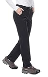 MIER Women’s Outdoor Hiking Pants Water Resistant Tactical Cargo Pants with 6 YKK Zipper Pockets, 4-Way Stretchy, Black