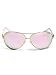 Faux-Leather Aviator Sunglasses