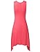 Luna Flower Women's Sleeveless Asymmetric Bottom Hem Short Dresses