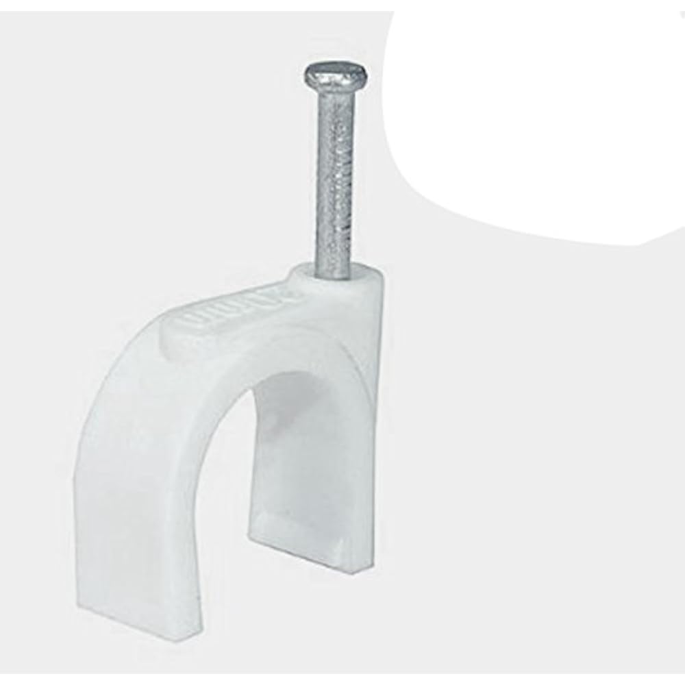 Circle Nylon Wire Cable Clips Clamps With Steel Nail, 7mm Diameter, " 764485757681 eBay