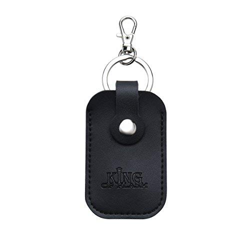 King of Flash USB Flash Drive Portable Travel Memory Stick Shuttle Carry Case - Holds 1 USB Sticks with Keyring Hook (Black)