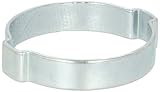 Oetiker 10100027 Zinc-Plated Steel Hose Clamp, Double Ear, Clamp ID Range 16.2 mm (Closed) - 20 mm (Open) (Pack of 100)