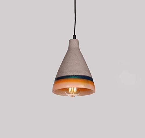 Restaurant Bedroom Living Room Lamp Cement Craft Nordic Simple Retro Rainbow Resin Cover Bar 175 * 200Mm (Color : -, Size : -)
