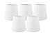 MERIVILLE Set of 5 Off White Linen Clip On Chandelier Lamp Shades, 4-inch by 5-inch by 5-inch