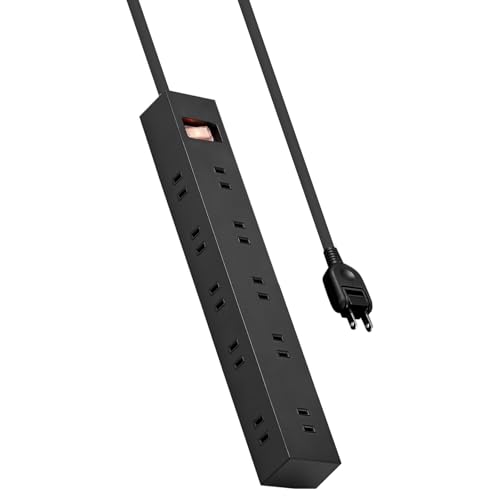 エレコム 電源タップ 10個口 10m マグネット 雷ガード 一括スイッチ ほこりシャッター スイングプラグ ブラック ECT-15100BK