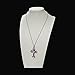 Onairmall Stainless Steel Cross Necklace for Men Women Pendant Necklaces of Fashion Jewellery Gift (Purple)