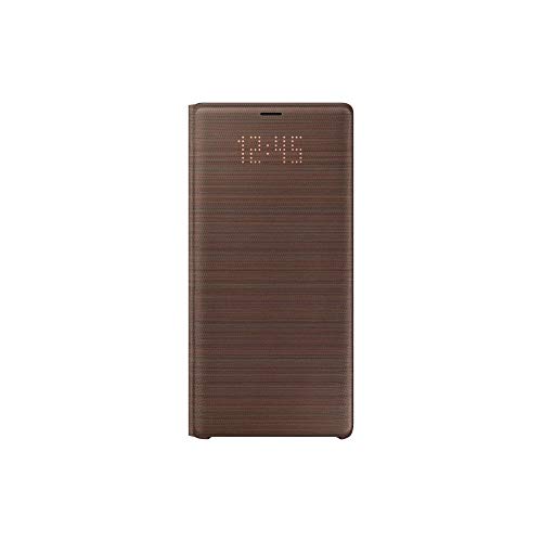 Official Samsung Galaxy Note9 Case, LED View Wallet Cover (Brown)