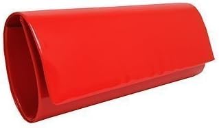 red patent clutch bag