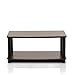 FURINNO Turn-N-Tube No Tools 2-Tier Elevated TV Stand, Dark Brown/Black primary